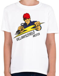 printfashion Villanyszerelő mester - Gyerek póló - Fehér (6544610)