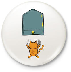 printfashion Cicás zsebminta - Kitűző, hűtőmágnes - Fehér (13101806)