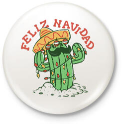 printfashion Feliz Navidad - Kitűző, hűtőmágnes - Fehér (14616286)