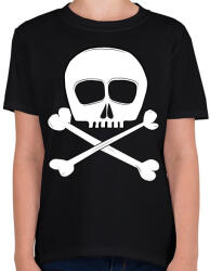 printfashion skull - Gyerek póló - Fekete (2607086)