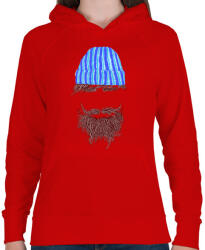 printfashion Hipszter - Női kapucnis pulóver - Piros (147581)