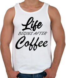printfashion coffee begins - Férfi atléta - Fehér (6154890)
