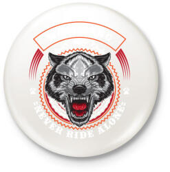 printfashion Színes farkascsapat - Kitűző, hűtőmágnes - Fehér (3073925)