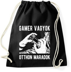 printfashion Gamer vagyok, otthon maradok - Sportzsák, Tornazsák - Fekete (1040252)