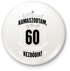 printfashion kamasz-60-black-white - Kitűző, hűtőmágnes - Fehér (3076784)