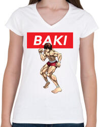 printfashion bakio - Női V-nyakú póló - Fehér (7164570)