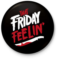 printfashion Péntek 13 - Kitűző, hűtőmágnes - Fekete (3098634)