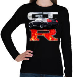 printfashion Nissan GTR - Női hosszú ujjú póló - Fekete (440810)