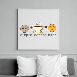 printfashion Kávé matek - Coffee math - Vászonkép - Fehér (6635213)