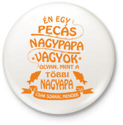 printfashion Pecás nagypapa vagyok - Kitűző, hűtőmágnes - Fehér (5384345)