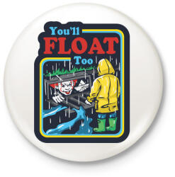 printfashion Lebegj Pennywise-szal - Kitűző, hűtőmágnes - Fehér (3081864)