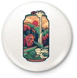 printfashion Can-wood - Kitűző, hűtőmágnes - Fehér (5191620)