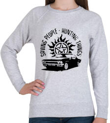 printfashion odaát - Női pulóver - Sport szürke (14574866)