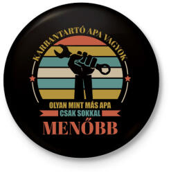 printfashion Karbantartó apa - Kitűző, hűtőmágnes - Fekete (13866112)