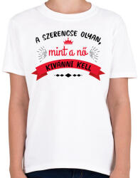 printfashion Olyan mint a nő - Gyerek póló - Fehér (7897173)