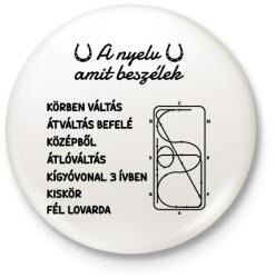 printfashion A nyelv amit beszélek - Kitűző, hűtőmágnes - Fehér (12721246)