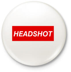 printfashion Headshot - Kitűző, hűtőmágnes - Fehér (3077244)