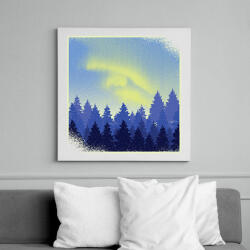 printfashion Téli táj - Vászonkép - Fehér (6640574)