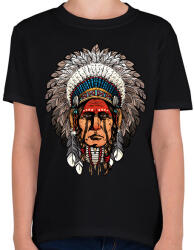 printfashion Indián - Gyerek póló - Fekete (13765081)