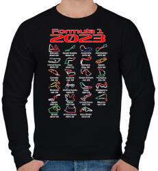 printfashion Formula 1 2023 - Férfi pulóver - Fekete (11759258)