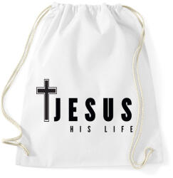 printfashion jesus his life - Sportzsák, Tornazsák - Fehér (1464648)