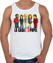 printfashion La casa de papel - simps. edition - Férfi atléta - Fehér (4897945)