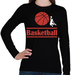 printfashion Basketball - Női hosszú ujjú póló - Fekete (2568099)
