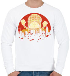 printfashion Mogyoró szörny - Férfi pulóver - Fehér (13648124)