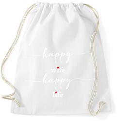 printfashion Happy Wife 3 - Sportzsák, Tornazsák - Fehér (14850369)