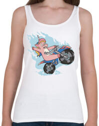 printfashion Unikornis motoron - Női atléta - Fehér (6156746)