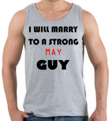 printfashion Egy erős májusi pasihoz fogok hozzá menni - Férfi atléta - Sport szürke (1403643)