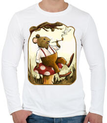 printfashion Vintage egér - Férfi hosszú ujjú póló - Fehér (13243081)