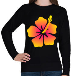 printfashion Hibiscus - Női pulóver - Fekete (1278175)