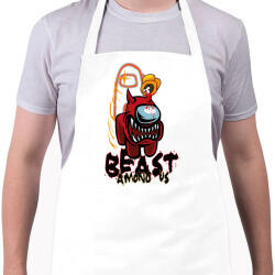 printfashion Among us beast among us 2 - Kötény - Fehér (4914101)