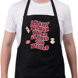 printfashion Angry women - Kötény - Fekete (8536714)