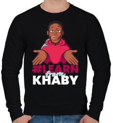 printfashion Learn from Khaby - Férfi pulóver - Fekete (5229745)