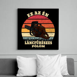 printfashion Favágó / Láncfűrész - Vászonkép - Fekete (6660792)