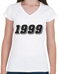 printfashion 1999 - Női V-nyakú póló - Fehér (6183915)