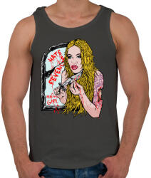 printfashion Kék madár - Férfi atléta - Sötétszürke (143548)