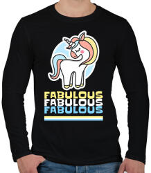 printfashion MESES - Férfi hosszú ujjú póló - Fekete (10887815)