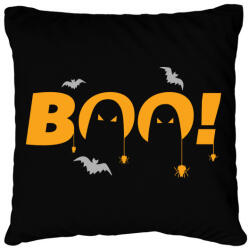 printfashion Halloween Boo! - Párnahuzat, Díszpárnahuzat - Fekete (2725681)