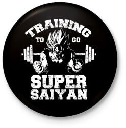 printfashion Training to go super saiyan - Kitűző, hűtőmágnes - Fekete (3091814)