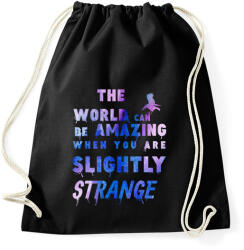 printfashion a világ csodálatos lehet, ha kissé furcsa vagy - Sportzsák, Tornazsák - Fekete (1784947)