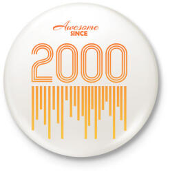 printfashion 2000 - Kitűző, hűtőmágnes - Fehér (12422866)