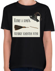 printfashion Eltört a seprűm, úgyhogy elmentem futni - Gyerek póló - Fekete (6293259)