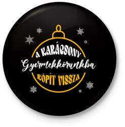 printfashion Gyermekkorunkba röpít vissza - Kitűző, hűtőmágnes - Fekete (10206810)