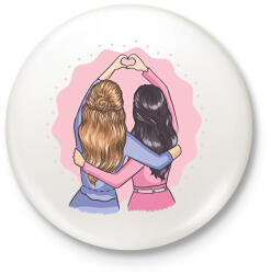 printfashion Barátság - Kitűző, hűtőmágnes - Fehér (11909030)