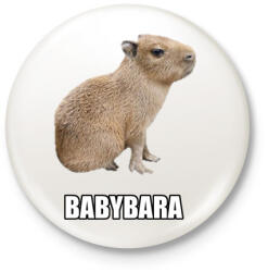 printfashion Capybara család - Babybara - Kitűző, hűtőmágnes - Fehér (13854717)