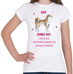 printfashion Bak - Shiba inu - Női póló - Fehér (13349146)