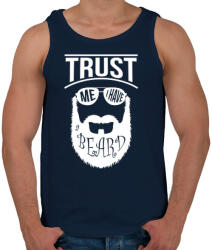 printfashion Bízz bennem, szakállas vagyok. - Férfi atléta - Sötétkék (133253)